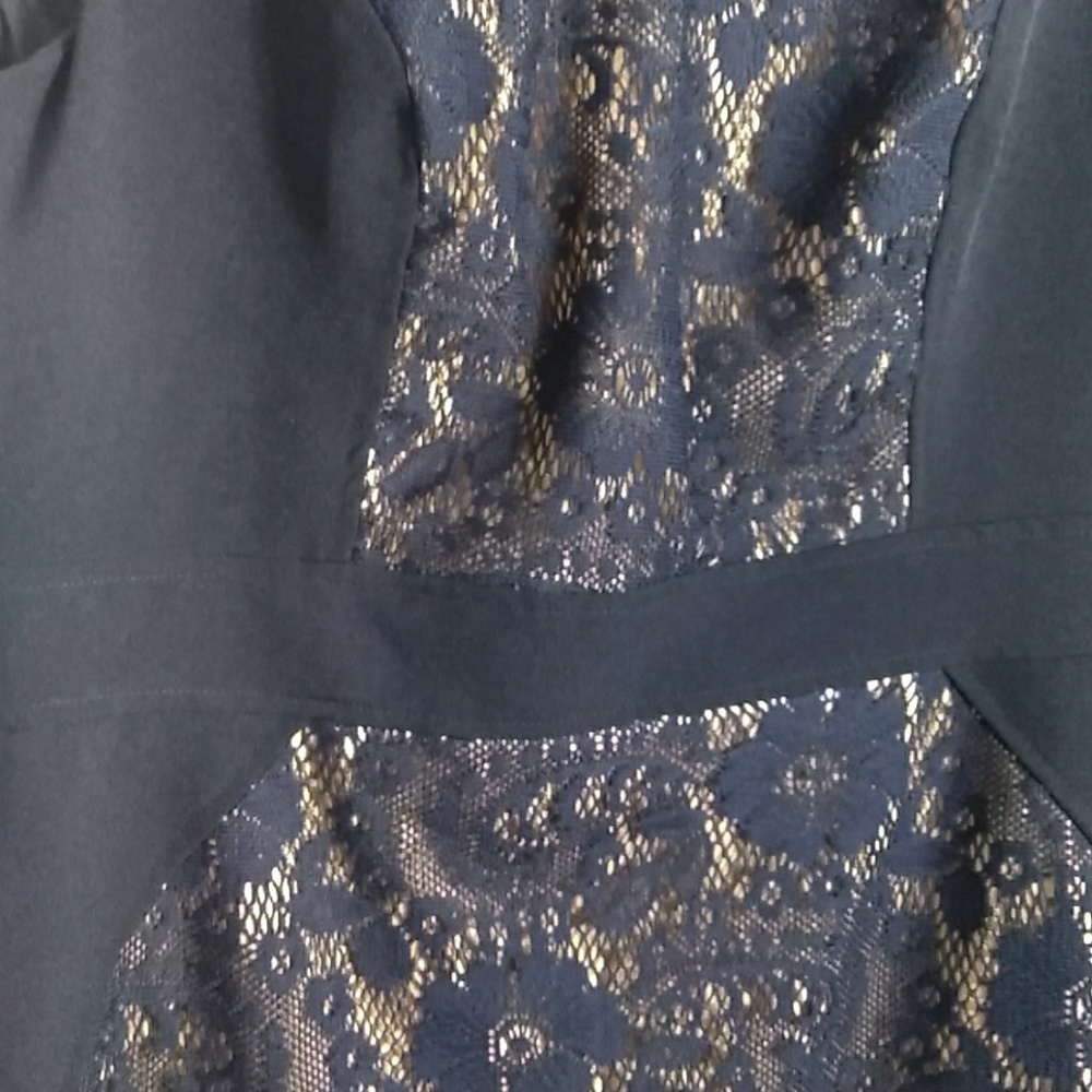 Adrianna Papell navy blue dress size 10 - Picture 4 of 8